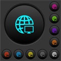 Remote terminal dark push buttons with color icons