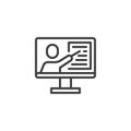 Remote Tutoring line icon