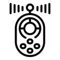 Remote videogame controller icon outline vector. Electronic peripheral