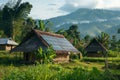 Remote village or isolated home powered by standalone solar panel systems