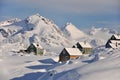 Remote village in winter, Greenland