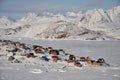 Remote village in winter, Greenland Royalty Free Stock Photo