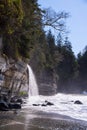 A remote waterfall on the west coast of Canada