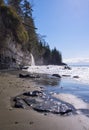 A remote waterfall on the west coast of Canada