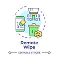 Remote wipe multi color concept icon Royalty Free Stock Photo