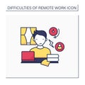 Remote work color icon