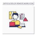 Remote work color icon