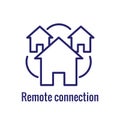 Remote work icon showing work from home concept Royalty Free Stock Photo