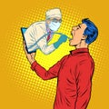 Remote work online help. dentist drills a tooth