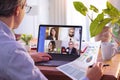 Remote Work - Video Conference Concept Royalty Free Stock Photo