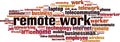 Remote work word cloud Royalty Free Stock Photo