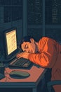 Remote worker sneaking a movie marathon on their computer during work hours.