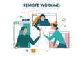 Remote working concept. Telework and global outsourcing,
