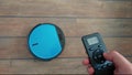 Remoto controlling a robot vacuum cleaner