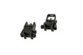 Removable mechanical sights made of metal and with quick-release mounts. Isolate on a white back Royalty Free Stock Photo