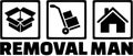 Removal man icons Royalty Free Stock Photo