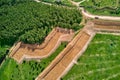 Removal of the top layer of earth overburden for the development of a sand pit Royalty Free Stock Photo