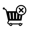Remove From Cart Icon Vector Royalty Free Stock Photo