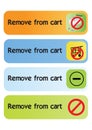 Remove from cart - vector