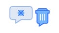 Remove chat message or conversation icon, vector design Generative AI Royalty Free Stock Photo