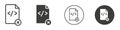 Remove coding file icon Simple outline vector logo Royalty Free Stock Photo