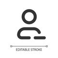 Remove contact pixel perfect linear ui icon Royalty Free Stock Photo