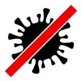 Remove Coronavirus - Raster Icon Illustration