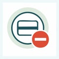 Remove Credit Card Payment Method Icon Royalty Free Stock Photo