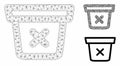 Remove Data Vector Mesh Carcass Model and Triangle Mosaic Icon Royalty Free Stock Photo