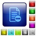 Remove document color square buttons Royalty Free Stock Photo