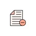 Remove document vector icon isolated on white background Royalty Free Stock Photo