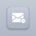 Remove e-mail, delete mail button, best vector Royalty Free Stock Photo