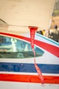 Red Tag for the aircraft when ready to take off Royalty Free Stock Photo