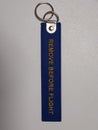 Remove Before Flight tag blue color