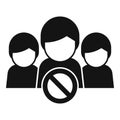 Remove group user icon simple vector. Delete service Royalty Free Stock Photo