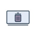 Color illustration icon for Remove, recapture and trash Royalty Free Stock Photo