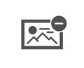 Remove image simple icon. Photo thumbnail sign. Vector