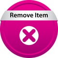 Remove item icon web button