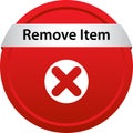 Remove item icon web button