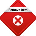 Remove item icon web button