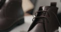 Remove laces from chukka boots before maintenance