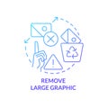 Remove large graphic blue gradient concept icon