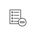 Remove list outline icon
