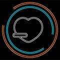 Remove lover symbol - flat vector icon - Remove heart