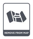 remove from map icon in trendy design style. remove from map icon isolated on white background. remove from map vector icon simple Royalty Free Stock Photo