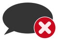 Remove Message Raster Icon Flat Illustration