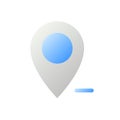 Remove pin from map flat gradient two-color ui icon Royalty Free Stock Photo