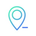 Remove pin from map pixel perfect gradient linear ui icon Royalty Free Stock Photo