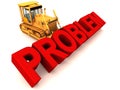 Remove problem by bulldozing Royalty Free Stock Photo