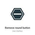 Remove round button vector icon on white background. Flat vector remove round button icon symbol sign from modern user interface